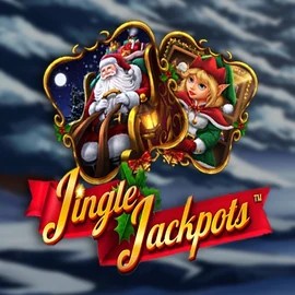 Jingle Jackpots slot logo by Dragon Gaming at Spinfin Casino