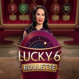 Official Live Casino logo: Lucky 6 Roulette by Pragmatic Play at Spinfin Casino